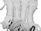 Pack of 4 Via Mondo 4 Metre Guylines (4mm) in White