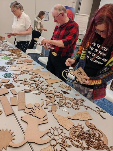 Laser cut wooden shapes