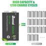 4 Pack BONAI Rechargeable 9V Batteries 600mAh High Capacity Image 2