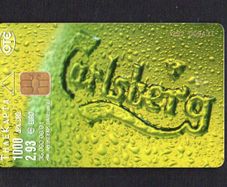2001 Greece 1000 Drachma / EUR2.93 Carlsberg Beer (Siemens - S35 (Module 35)) Phone card.