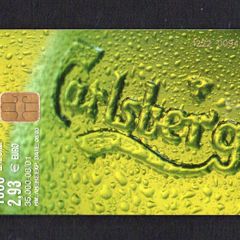 2001 Greece 1000 Drachma / EUR2.93 Carlsberg Beer (Siemens - S35 (Module 35)) Phone card.