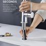 Kitchen Tap, Kitchen Mixer Taps with Pull Out Sprayer, Swivel Single Handle High Arc Pull Down Stainless Steel Sink Faucet, Polished Chrome Image 6