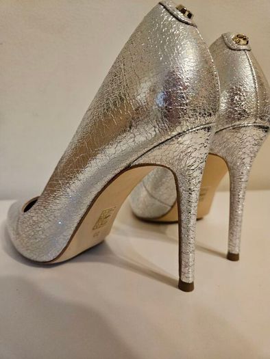 Guess Stiletto high heel shoes sparkly silver FL6BN2LEL08-SIL  New & boxed RRP 125 euro size UK 3.5 and UK 6
