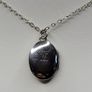 Sterling silver 925 locket necklace with floral engraving Image 4