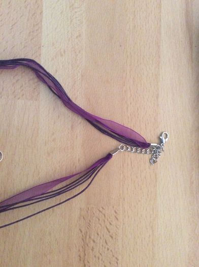 Purple necklace and earrings set