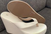 White wedge sandal