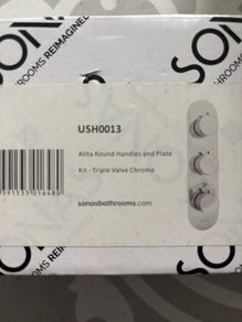 Sona Triple Shower Valve and Shower Head (Chrome)