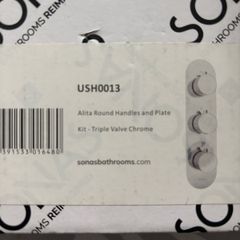 Sona Triple Shower Valve and Shower Head (Chrome)