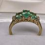Silver ring with emeralds Image 2