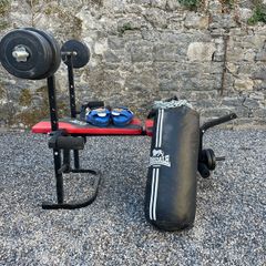 weights Bench boxing bag