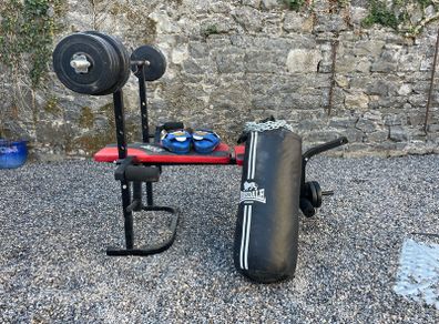 weights Bench boxing bag