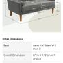 Collierville 2 seater grey velvet sofa NEW Image 2