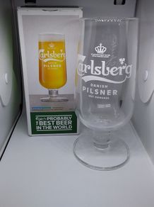SALE ------ Carlsberg Danish Pilsner - Stemmed Pint Glass
