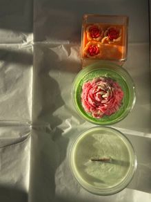 Set of 3 handmade Wellove soy candles - brand new