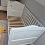 Cot Bed with Mattress (Grey or White) Image 2