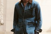 Reiss Corduroy Collar Denim Jacket