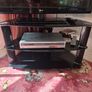 tv stand bench black with chrome reduced Image 4