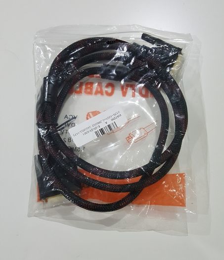 DVI-D (24+1) Dual Link (Male/Male) 1.5M Nylon Braided/Gold-Plated Cable (Brand New/Warranty)