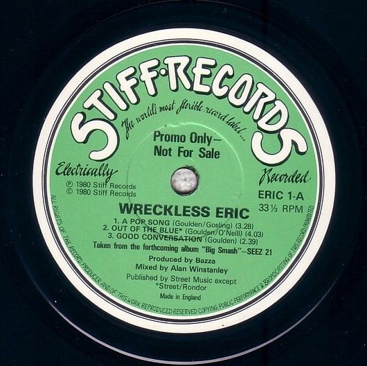 Wreckless Eric - Wreckless Eric 10" Promo Vinyl 1980