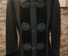 Noa Noa Copenhagen Black velvet button overcoat UK 10 to 12 Postage included