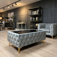 Chester Lux grey Coffee Table 83x63x35cm Free Delivery