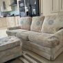 Three seater couch / sofa and matching footstool Image 2