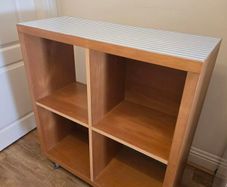 4 Cube Storage Bookcase with Wheels