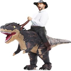 SEASONAL SALE  Inflatable Dinosaur Costumes Adult Size T-REX Ride on Halloween Costume Funny Dino Blow up Costume