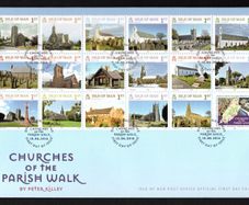 2016 Isle of Man Churches of the Parish Walk Commemorative Stamps First Day Cover (FDC)