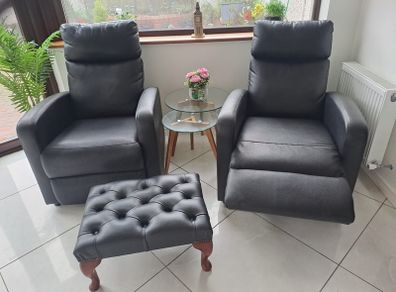 2 leather recliner