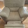 2 cream leather recliner armchairs Image 3