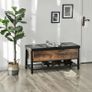 New Vintage Shoe Storage Bench Bed End Stool With Padded Seat  - FREE P&P Image 5