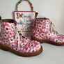Dr Martens 101 5 eye pink daisy B175 boots UK 5 EU 38 US 7 Image 4
