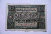 Germany. Reichsbanknote. 10 Mark (6.2.1920)