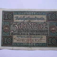 Germany. Reichsbanknote. 10 Mark (6.2.1920)