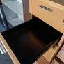 Wooden 3 Drawer Pedestal - Silver Handles Image 6