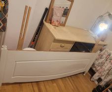 Free white wooden kingsize headboard, Celbridge