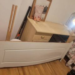 Free white wooden kingsize headboard, Celbridge
