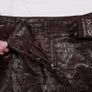 Miss Selfridge Dark Brown Faux Leather Croc Embossed Belted Mini Skirt 8UK/36EU Image 5