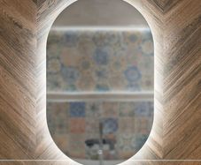 Modern LED Colour Changing Bathroom Mirror 800 x 500mm with 2 tiny black marks