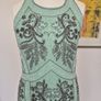 Green beaded frock & frill dress Image 2