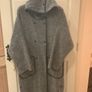 Knitted Long Wool Coat / Cardigan / Coatigan With Hood Image 2