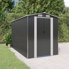 Garden Shed Anthracite 192x440x223 cm Galvanised Steel