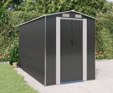 Garden Shed Anthracite 192x357x223 cm Galvanised Steel