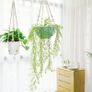 Hanging Planters Baskets, Cotton Rope Macrame Plant Hanger with Hanging Hooks, Wall Hanging Flower Pot Holder for Patio Deck Ceiling Plant Holder - 89CM Image 3