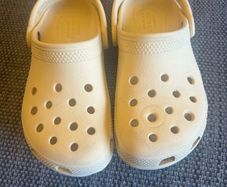 UK 12 yellow crocs