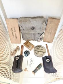 Vintage 1950s  Swiss Army uniform and boot cleaning, grooming, and repair kit Collectable Militaria