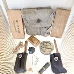Vintage 1950s  Swiss Army uniform and boot cleaning, grooming, and repair kit Collectable Militaria