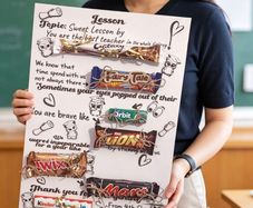 Personalised Teacher Chocolate Board Gift | Thank You Teacher Gift | End of School Year Present