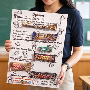 Personalised Teacher Chocolate Board Gift | Thank You Teacher Gift | End of School Year Present